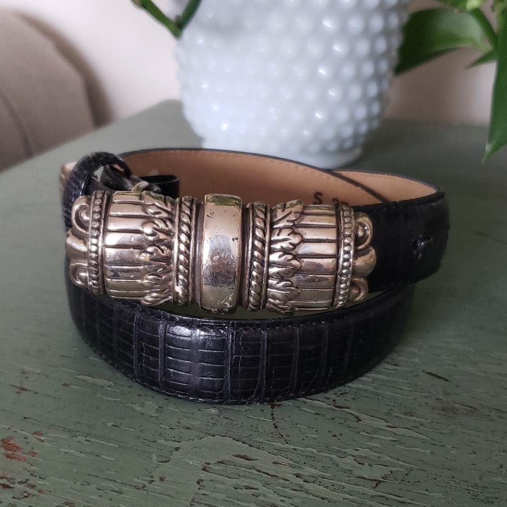 Vintage Brighton Black Leather Belt